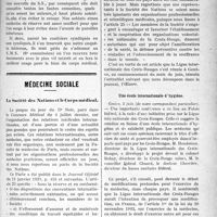 1926 - Page 1933 - Partie professionnelle. La vie syndicale et professionnelle. Syndicat des médecins de la Seine / Médecine sociale. La Société des Nations et le Corps médical / Une école internationale d’hygiène