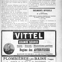 1934 - Page XXVII-1941 - Notes de pratique quotidienne. Le signe de l’éventail ou du soufflet / Documents officiels. A l’officiel. Arrêté relatif à l’examen d’aptitude aux fonctions de médecin sanitaire maritime