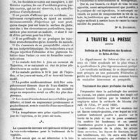 1955 - Page 1962 - Partie scientifique. Médecine technique. La ponction et les injections intra-veineuses / A travers la presse. Bulletin de la Fédération des Syndicats de Seine-et-Oise / Traitement des plaies profondes des doigts [(Rev. méd. de l'Est, 1er avril 1920)]