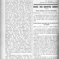 1963 - Page 1970 - Partie scientifique. Phtisiothérapie. De la valeur de l’inhalation dans la thérapeutique des maladies du poumon / Revue des sociétés savantes. Nicolas Abraham, sire de la Framboisière, (Soc. franc. d'Histoire de la Médec) / Pseudo-tumeurs provoquées par les injections d’huile de vaseline, (Acad. de Médecine) / Encéphalite léthargique et chorée de Sydenham, (Société médicale des hôpitaux)