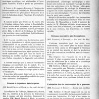 1966 - Page 1973 - Partie scientifique. Revue des sociétés savantes. Encéphalite léthargique et chorée de Sydenham, (Société médicale des hôpitaux) / Présence de tréponèmes dans le sperme, (Soc. méd. des hôp) / Tréponème pâle et anévrysme aortique, (Soc. méd. des hôpitaux) / Ostéomes musculaires post-traumatiques, (Soc. méd. des hôp) / L’adrénaline dans les vomissements de la grossesse, (Société méd. des hôp)