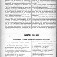 1985 - Page 1992 - Partie professionnelle. Chronique de la mutualité. Le service médical des mutualistes / Hygiène sociale. Office public d’hygiène sociale du département de la Seine