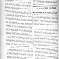 2071 - Page 2078 - Partie scientifique. A travers la presse. Le traitement des ictères par le goutte à goutte sucré urotropiné [(Bull. Méd. 12 juin 1920)] / Traitement de l’intolérance aux sucres [(Journ. des Prat. 12 juin 1920)] / Thérapeutique pratique. Le traitement de la grippe épidémique. Quelques réflexions sur sa prophylaxie