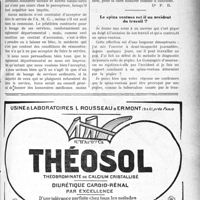 2106 - Page XXIX-2113 - Correspondance. Comment faire augmenter les tarifs ridiculement bas de l’A. M. G. ? / Le spina ventosa est-il un accident du travail ?