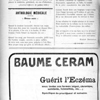2111 - Page 2118-XXXIV - Documents officiels. A l’officiel. Arrêté ministériel du 30 juin 1920 / Anthologie médicale. « Homo sum »