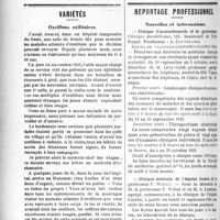 2151 - Page 2158 - Partie professionnelle. Chronique de l’assistance. Les médecins de l’Assistance publique en Angleterre / Variétés. Oreillons militaires / Reportage professionnel. Nouvelles et informations. Clinique d’accouchements et de gynécologie / Clinique médicale de l’hôpital Cochin