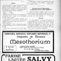 2154 - Page XXI-2161 - Correspondance. Honoraires médico-légaux. Par qui se faire payer? / Recouvrement d’honoraires. A quoi peut servir le Sou médical ?