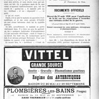 2158 - Page XXV-2165 - Notes de pratique quotidienne. Syphilis de l’estomac / Documents officiels. Décret du 11 août 1920 pour l’application de la loi sur les réparations à accorder aux victimes civiles de la guerre. Extrait concernant les soins médicaux, chirurgicaux et pharmaceutiques
