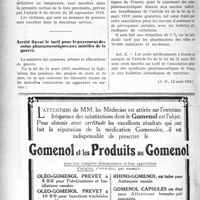 2159 - Page 2166-XXVI - Documents officiels. Décret du 11 août 1920 pour l’application de la loi sur les réparations à accorder aux victimes civiles de la guerre. Extrait concernant les soins médicaux, chirurgicaux et pharmaceutiques / Arrêté fixant le tarif pour le payement des soins pharmaceutiques aux mutilés de la guerre