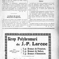 2220 - Page XXXIII-2227 - Correspondance. Hôpital-hospice. Avis donné sur demande de la commission par les médecins de l’hôpital / Accidents du travail. Honoraires d’expertise