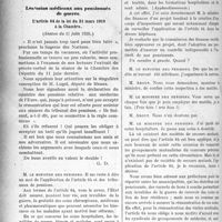 2249 - Page 2256 - Partie professionnelle. La vie syndicale et professionnelle. Les soins médicaux aux pensionnés de guerre. L’article 64 de la loi du 31 mars 1919 à la Chambre, (séance du 11 juin 1920)