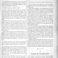 2252 - Page 2259 - Partie professionnelle. La vie syndicale et professionnelle. Les soins médicaux aux pensionnés de guerre. L’article 64 de la loi du 31 mars 1919 à la Chambre, (séance du 11 juin 1920) / A propos de l'encombrement