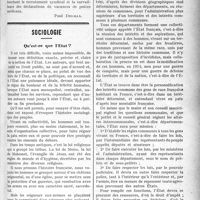 2260 - Page 2267 - Partie professionnelle. La vie syndicale et professionnelle. Fédération des Syndicats médicaux de l’Hérault / Sociologie. Qu’est-ce que l’Etat ?