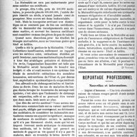 2263 - Page 2270 - Partie professionnelle. Chronique de la mutualité. Assurance invalidité-maladie et monopole / Reportage professionnel. Nouvelles et informations. Légion d’honneur