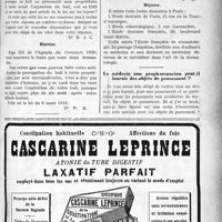 2266 - Page XXIII-2273 - Correspondance. Prorogation de bail / Quelles sont les Ecoles dentaires de Paris ? / Le médecin non propharmacien peut-il fournir des objets de pansement ?