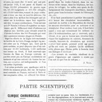 2286 - Page 2293 - Propos du jour. La menace d’épidémies de peste et de typhus en France [J. Noir] / Partie scientifique. Clinique chirurgicale, Hôtel-Dieu : M. le professeur Hartmann. La dilatation aiguë de l’estomac post-opératoire