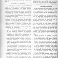 2291 - Page 2298 - Partie scientifique. A travers la presse. Presse française. Valeur thérapeutique de l’iodure de potassium dans la syphilis [(Journal des Prat. 3 juillet 1920)] / Le diagnostic en psychiatrie [(Presse Méd. 3 juillet 1920)] / L'accouchement brusqué [(Presse méd. 3 juillet 1920)]