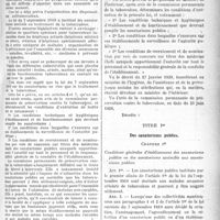 2320 - Page 2327 - Partie professionnelle. Documents officiels. Décret du 10 août 1920 relatif à l'établissement, au fonctionnement et à la surveillance des sanatoriums. Des sanatoriums publics