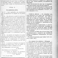 2326 - Page 2333 - Partie professionnelle. Documents officiels. Décret du 10 août 1920 relatif à l'établissement, au fonctionnement et à la surveillance des sanatoriums. Des sanatoriums privés / Reportage professionnel. Nouvelles et informations. L’école en plein air / La situation des médecins à Pétrograd