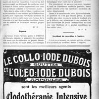 2388 - Page XXIX-2395 - Correspondance. Tarifs pour soins aux pensionnés de guerre / Accident de machine à battre