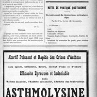 2390 - Page XXXI-2397 - Correspondance. Attribution de la médaille commémorative de la guerre / Prorogation du loyer d’un garage / Notes de pratique quotidienne. Un traitement du rhumatisme articulaire aigu