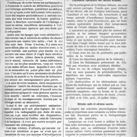 2414 - Page 2421 - Partie scientifique. Clinique chirurgicale, Université de Toulouse, Hôtel-Dieu : M. J. -P. Tourneux. De l'intervention chirurgicale dans les gangrènes pulmonaires aiguës circonscrites. Diagnostic du foyer gangreneux / A travers la presse. Traitement opératoire des calculs biliaires [(Journ. de Méd. et de Chir. prat. 10 juillet 1920)] / Sérums salés et sérums sucrés [(Paris Méd. 17 juillet 1920)]