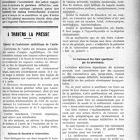 2482 - Page 2489 - Partie scientifique. Clinique chirurgicale, Université de Toulouse, Hôtel-Dieu : M. J. -P. De l’intervention chirurgicale dans les gangrènes pulmonaires aiguës circonscrites. Indications opératoires et traitement / A travers la presse. Traitement de l’anévrysme syphilitique de l’aorte [(Paris Méd. 3 juillet 1920)] / Syndrome de Basedow et tuberculose [(Presse Méd. 24 juillet 1920)] / Le traitement des états spastiques par les arsenicaux [(Liège Méd. 31 juillet 1920)]
