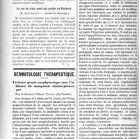 2489 - Page 2496 - Partie scientifique. Revue des sociétés savantes. Rupture du tendon du quadriceps, (Société de chirurgie) / Un cas de scalp guéri par greffes de Thiersch, (Société de chirurgie) / Dermatologie thérapeutique. Urticaire géante anaphylactique sous l’influence du manganate calcico-potassique