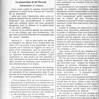 2493 - Page 2500 - Partie professionnelle. L’exercice de la pharmacie. La proposition de loi Vincent. Commentaires et critiques