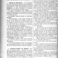 2511 - Page 2518 - Partie professionnelle. Reportage professionnel. Nouvelles et informations. Laboratoire de sérologie / Internat de Saint-Lazare / Association générale des Etudiants / Les accidents du travail dans les hôpitaux / Un monsieur qui ne comprend pas la blague