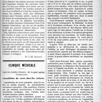 2606 - Page 2613 - Partie Scientifique. Phtisiologie. L’infection tuberculeuse, (Suite) / Clinique médicale, Hôpital des Enfants-Malades : M. le prof. agrégé Nobécourt. L'auscultation du coeur chez les enfants