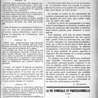 2624 - Page 2631 - Partie Professionnelle. L’exercice de la pharmacie. Proposition de loi émanant d’une initiative privée. Commentaires et critiques / La vie syndicale et professionnelle. Le médecin et les grèves
