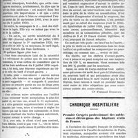 2628 - Page 2635 - Partie Professionnelle. La vie syndicale et professionnelle. Le Tarif Breton équivaut-il à une majoration de 300 % / Chronique hospitalière. Premier Congrès professionnel des médecins et chirurgiens des hôpitaux civils de France