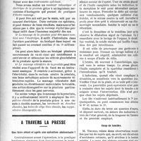 2671 - Page 2678 - Partie Scientifique. Urologie. Le massage de la Prostate (indications et technique) / A travers la presse. Que faire avant et après une opération abdominale ? [(L’Hôpital, août 1920. B)] / Coup de lumière [(Arch. médico-chir. de Normandie, 15 juin 1920)]