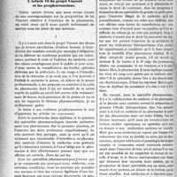 2681 - Page 2688 - Partie Professionnelle. L’exercice de la pharmacie. L’article 13 du projet Vincent et les propharmaciens
