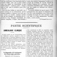 2730 - Page 2737 - Propos du jour. « Fair play » [Dr Fernand Decourt] / Partie Scientifique. Séméiologie clinique. Le diagnostic et le traitement des hémorragies génitales