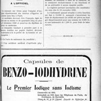 2774 - Page XXXV-2781 - Notes de Médecine Pratique. Un traitement du prurit / Documents Officiels. A l’officiel