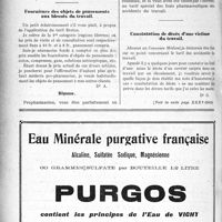 2785 - Page 2792-VIII - Correspondance. Inspecteurs des enfants assistés / Fourniture des objets de pansements aux blessés du travail / Constatation de décès d’une victime du travail