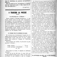 2799 - Page 2806 - Partie Scientifique. Laryngologie. Technique des injections intra-trachéales / A Travers la presse. Le référendum de « l'Hôpital » [(Rédaction : 1, rue Glovis, Paris)] / Le vinaigre dans les maladies de vessie [(Arch. méd. -chir. de Prov. juillet 1920)] / Cancer rectal. Extirpation abdomino-périnéale. Extirpation périnéo-sacrée [(Journ. de Médecine de Paris, 5 octobre 1920 ; Presse Médicale, 6 octobre 1920)] / La stérilisation des plaies par le violet héxaméthylé basique. [(Arch. médico-chir. de Normandie, juillet 1920)]