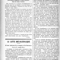 2803 - Page 2810 - Partie Scientifique. A Travers la presse. Le camphre et l’émétine dans le traitement des hémoptysies [(Presse Médicale, 11 sept. 1920)] / Intervention sanglante et suture primitive dans les spinas ventosas [(Journal de Méd, de Bordeaux, 10 sept. 1920)] / La lutte anti-alcoolique. Il faut interner les ivrognes et les buveurs
