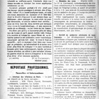 2839 - Page 2846 - Partie Professionnelle. Automobilisme Pratique. Le véhicule médical en 1920-1921… / Reportage professionnel. Nouvelles et Informations. Internat des hôpitaux de Paris / Maladies des yeux / Société de médecins abstinents de langue française