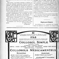 2843 - Page 2850-XXXVI - Correspondance. Emplois pour médecins mutilés de guerre / La grève de la faim est-elle un droit ? / Traitement de l’étranglement herniaire par le transport en auto / Règlement d’hôpital