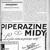 2854 - Page 2861 - Sommaire / Correspondance. Application du Tarif Breton