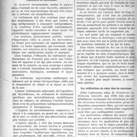 2875 - Page 2882 - Partie Scientifique. A travers la presse. Sur le cancer du sein [(Normandie méd. 1er mars 1920)] / Traitement du myxoedème [(Presse Méd. 18 sept. 1920)] / Du rôle des protéines alimentaires dans l’étiologie du mal de tête [(Presse Méd. 18 sept. 1920)] / Les médications du coeur chez les nourrissons [(La Médecine Infantile, mai 1920)]