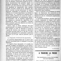 2939 - Page 2946 - Partie Scientifique. Pathologie médicale. Les dysenteries / A travers la presse. Des incontinences d’urine chez les enfants et de leur traitement [(L’Hôpital, septembre 1920 B)]