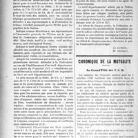3017 - Page 3024 - Partie Professionnelle. La vie syndicale et professionnelle. Syndicat médical de Pantoise, (Réunion du 31 octobre 1920) / Chronique de la mutualité. La Grand Pitié des S. S. M