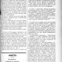 3100 - Page 3107 - Partie Professionnelle. Sou médical. Assemblée générale du 21 novembre 1920 / Variétés. En glanant…. L’infirmière en Amérique [Dr F. Decourt]