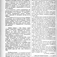 3103 - Page 3110 - Partie Professionnelle. Reportage professionnel. Nouvelles et Informations. Clinique oto-rhino-laryngologique / Hôpital Laënnec / Prix Paul Le Gendre / Les dix Commandements du Syndiqué / Soins aux mutilés de guerre