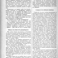 3139 - Page 3146 - Partie scientifique. A travers la presse. Etats anxieux et insuffisance ovarienne [(Rev. méd. de l’Est, 1er octobre 1920)] / Gâteaux à la crème et B. paratyphiques B [(Presse méd. 13 octobre 1920)] / A propos de la médication digitalique [(Gazette des Hôpitaux 1920, n° 90)]