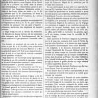 3156 - Page 3163 - Partie Professionnelle. Le concours médical. Société civile du " Concours Médical. ". Assemblée générale du 21 novembre 1920 / La vie syndicale et professionnelle. De l’encombrement à l’exercice illégal